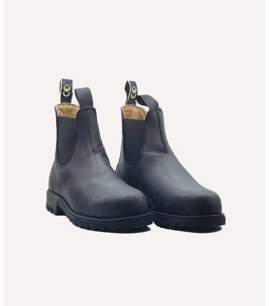 Chelsea Boots Black de sécurité et en cuir | GSF