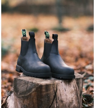 Chelsea Boots Black de sécurité et en cuir | GSF