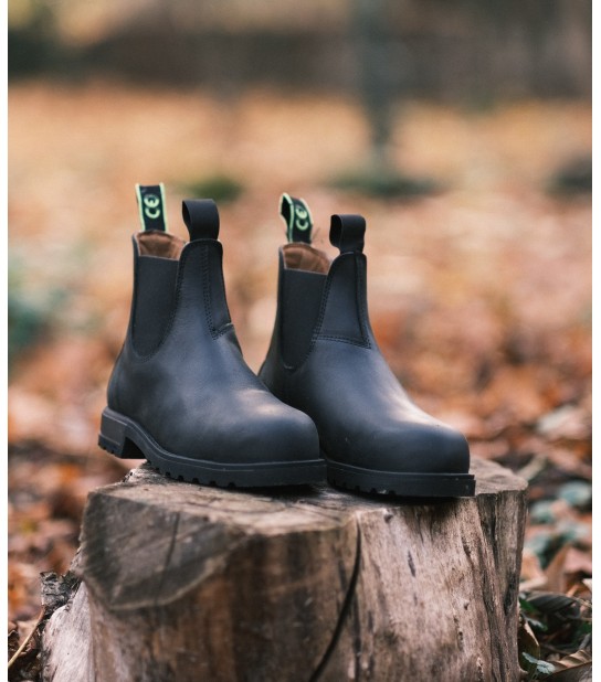 Chelsea Boots Black de sécurité et en cuir | GSF