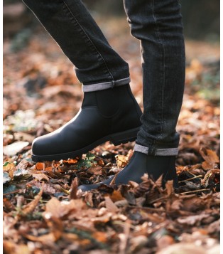 Chelsea Boots Black de sécurité et en cuir | GSF