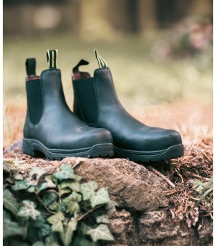 Chelsea Boots Black de sécurité et en cuir | GSF