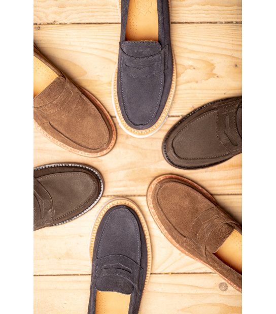 15093 - Le mocassin Homme Goodyear en Cuir Suède – Série Limitée – Fabrication Portugaise