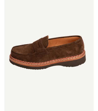Mocassin 15016 Homme en Cuir Suède Chocolat – Goodyear – HERITAGE FARMER