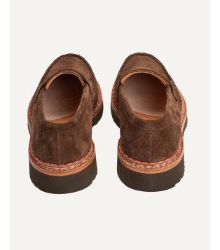Mocassin 15016 Homme en Cuir Suède Chocolat – Goodyear – HERITAGE FARMER