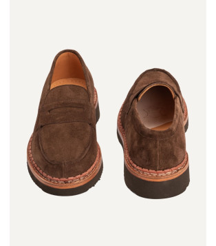 Mocassin 15016 Homme en Cuir Suède Chocolat – Goodyear – HERITAGE FARMER
