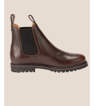 Bottine Chelsea homme en cuir Pull Up marron foncé – Soho | Héritage Farmer