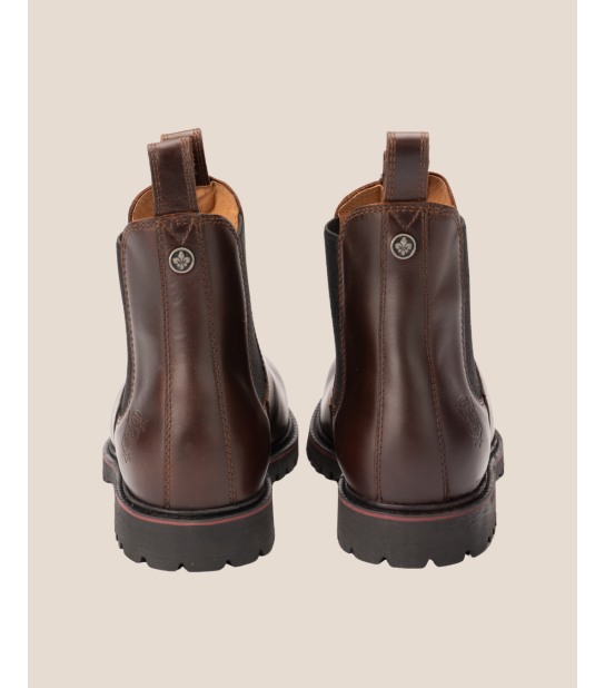 Bottine Chelsea homme en cuir Pull Up marron foncé – Soho | Héritage Farmer