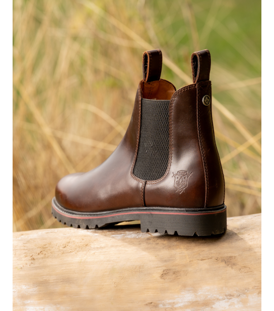 Bottine Chelsea homme en cuir Pull Up marron foncé – Soho | Héritage Farmer