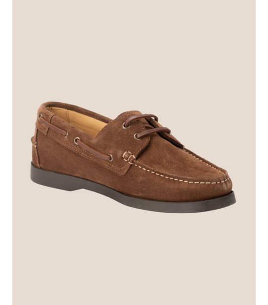 Mocassin HENRI style bateau homme en cuir nubuck – Héritage Farmer
