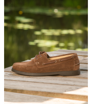 Mocassin HENRI style bateau homme en cuir nubuck – Héritage Farmer
