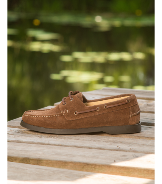 Mocassin HENRI style bateau homme en cuir nubuck – Héritage Farmer