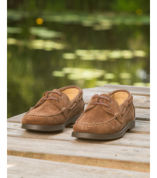Mocassin HENRI style bateau homme en cuir nubuck – Héritage Farmer
