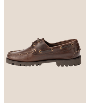 Mocassin style bateau en cuir pleine fleur marron – Louis | Héritage Farmer. Indemodable